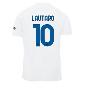 Inter Milan Lautaro Martinez #10 Venkovní Dres 2023-24 Krátký Rukáv